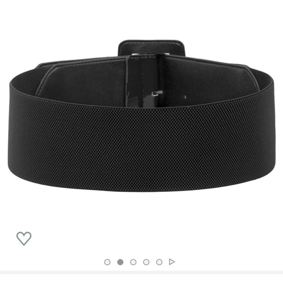WOMEN'S Stretchy Black Belt 3 Inch Wide Elastic - Picture 2 of 6
